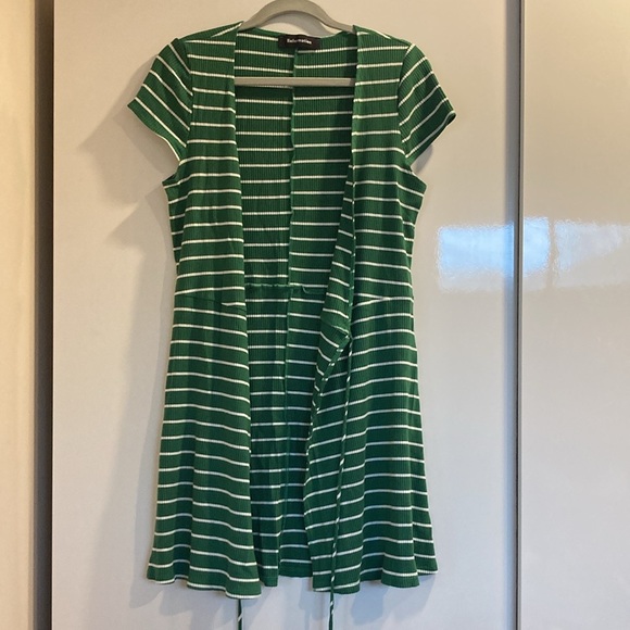 Reformation Striped Wrap Dress - Picture 6 of 7